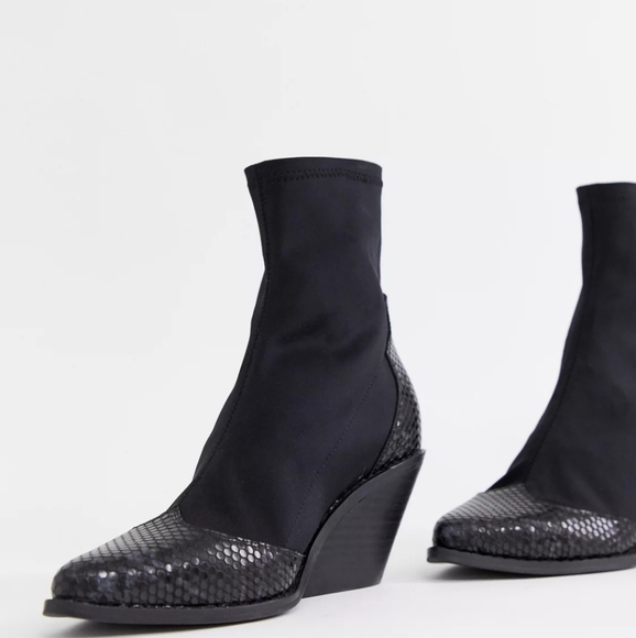 ASOS Raglan Western sock boots - Picture 2 of 6